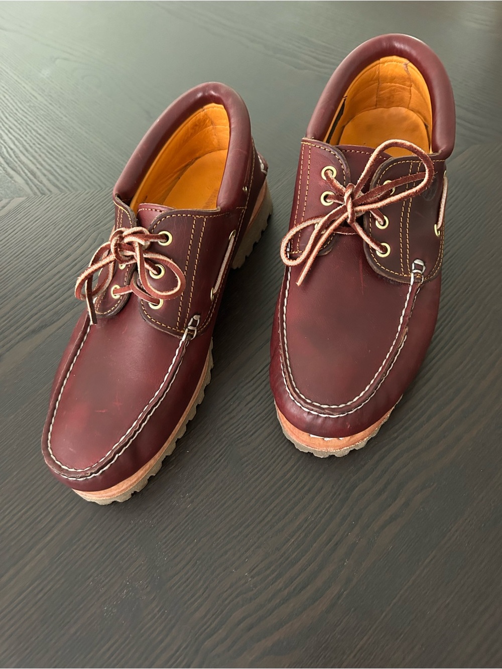 TIMBERLAND HAND SEWN LEATHER LUG BOAT SHOE SIZE 11 - Picture 3 of 11